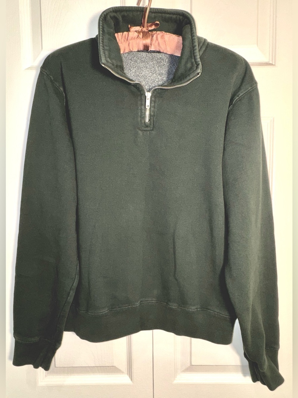 Brandy Melville John Galt Dark Green Quarter Zip Sweatshirt One Size OS best S-M